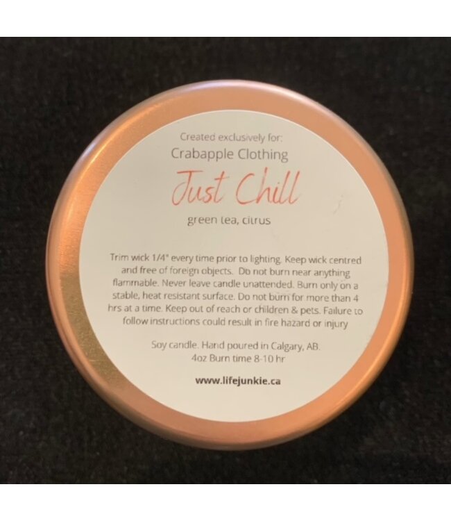 Crabapple Just chill 9oz candle