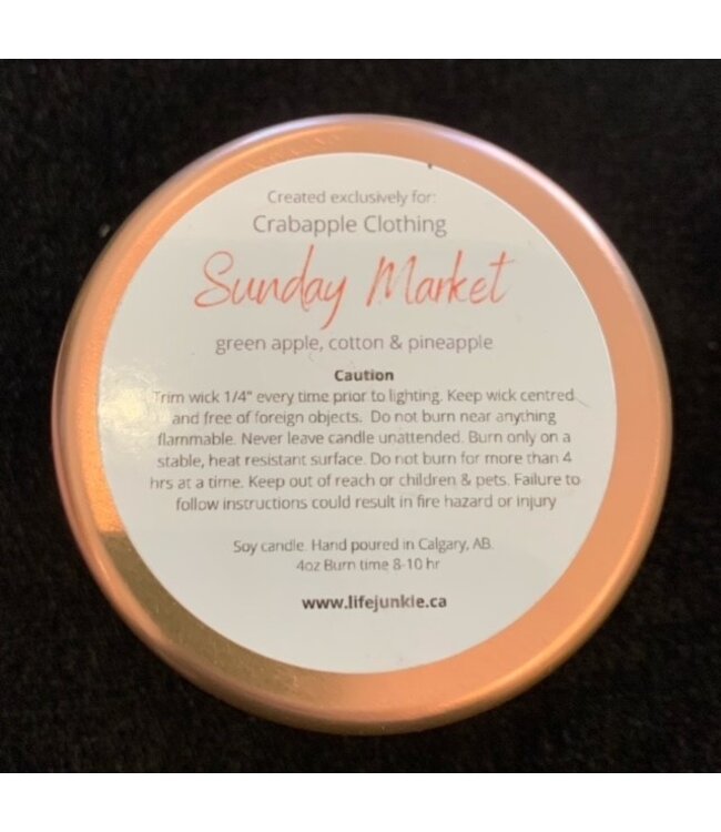 Crabapple Sunday market 9oz candle