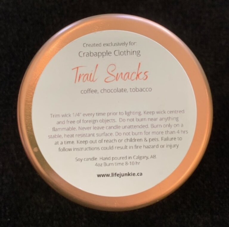Crabapple Crabapple Trail snacks 4 oz candle