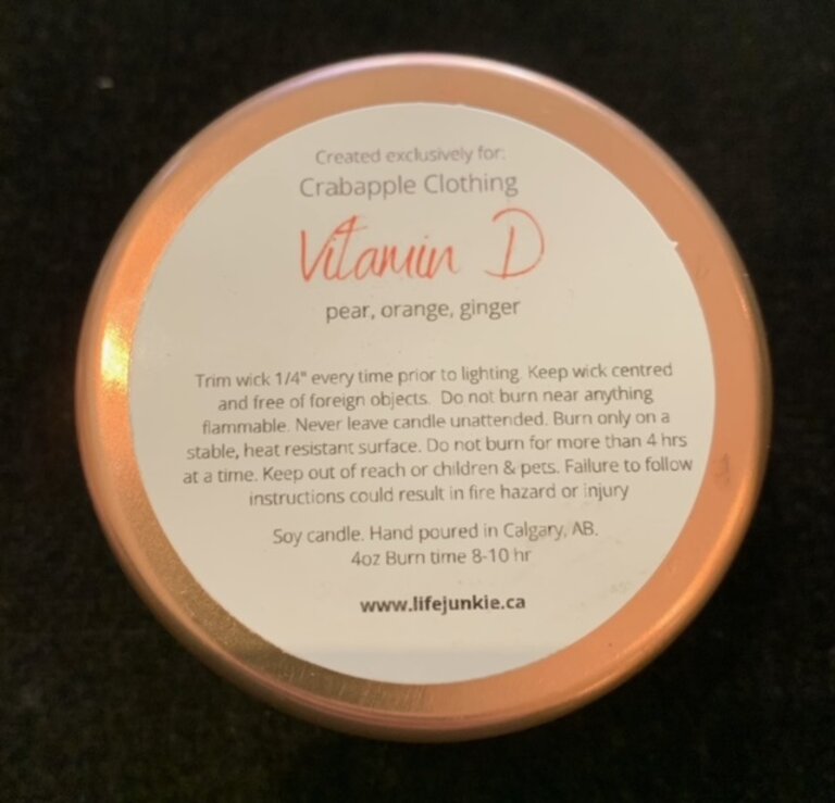 Crabapple Crabapple Vitamin D 4oz candle
