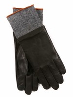 Echo Echo leather glove w/knit cuff