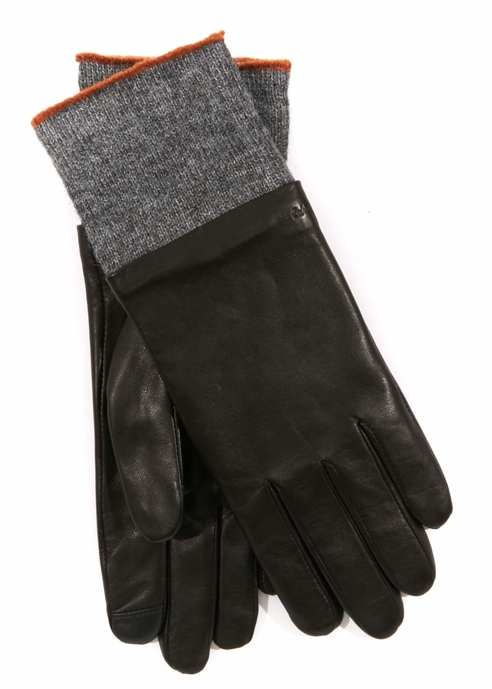 Echo Echo leather glove w/knit cuff