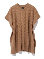 Echo Echo recycled aran cable poncho