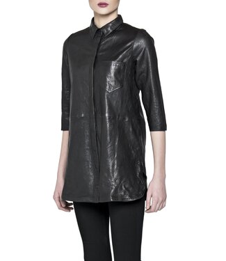 Bano eeMee Ayla long leather button down