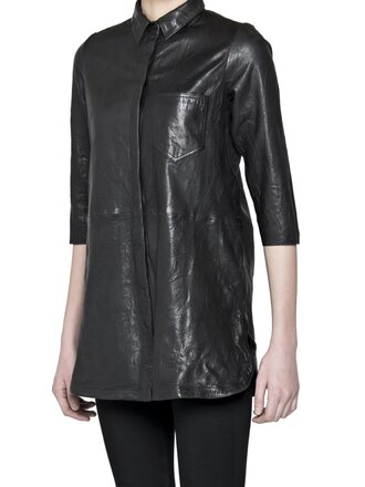 Bano eeMee Bano eeMee Ayla long leather button down