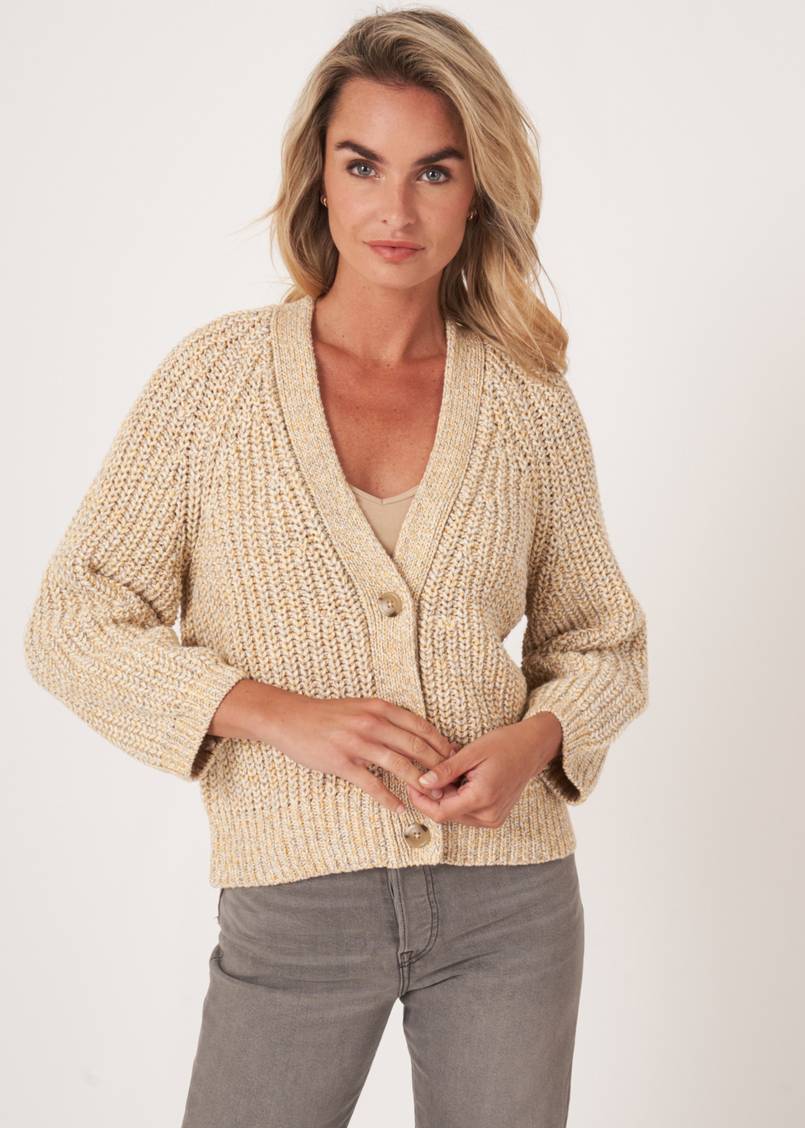 Repeat Repeat cotton knit cardigan 400874