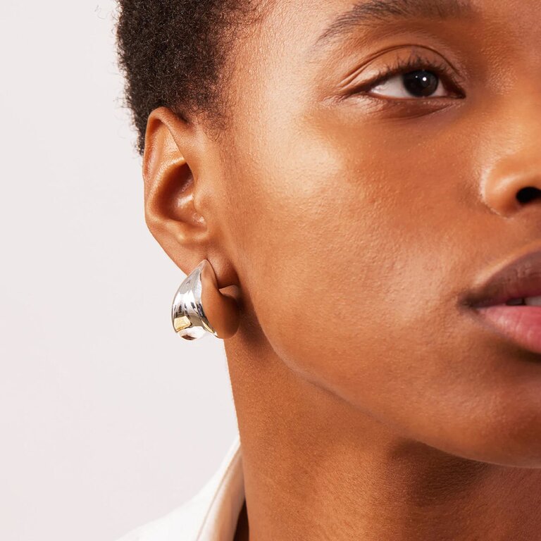 Jenny Bird Nouveaux puff earring silver JB3248-HPS