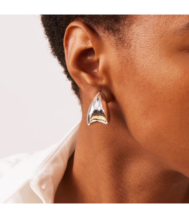 Jenny Bird Nouveaux puff earring silver