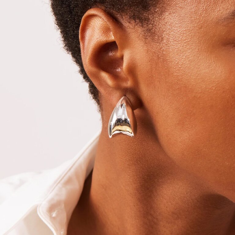 Jenny Bird Nouveaux puff earring silver JB3248-HPS