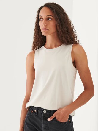 Patrick Assaraf Patrick Assaraf boyfriend crew tank W959C15N