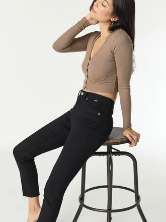 Mavi Viola cropped straight leg jean