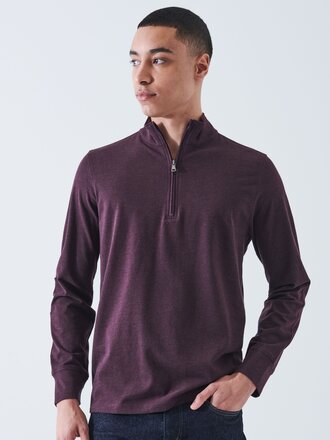 Patrick Assaraf Men's ls pima cotton 1/4 zip