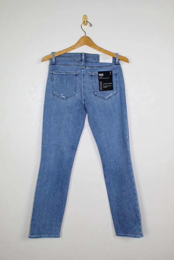 Paige Paige Amber mid rise straight jean 8388E77-165