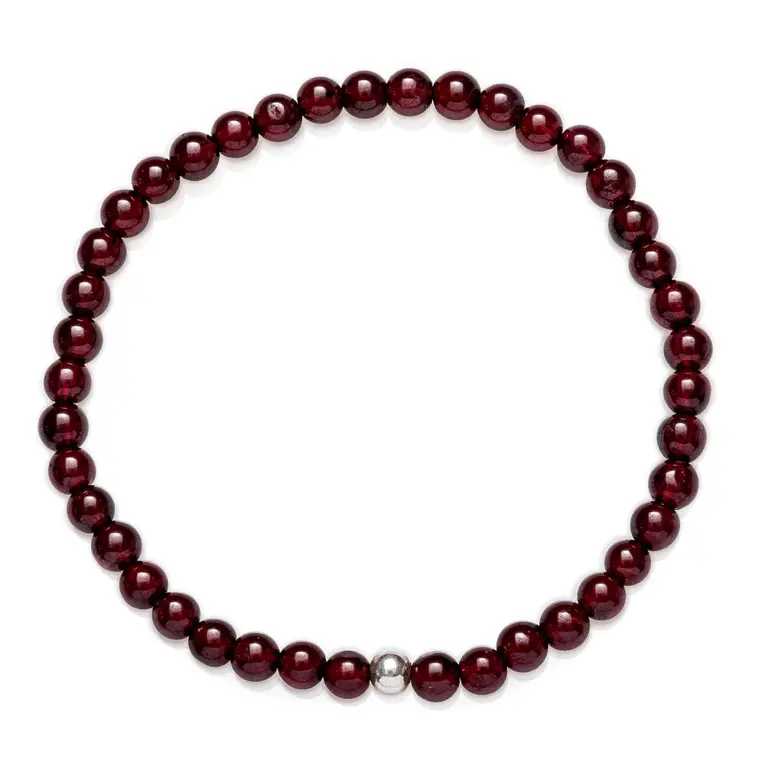 Jai Style Jai 4mm Garnet bracelet JAIF8