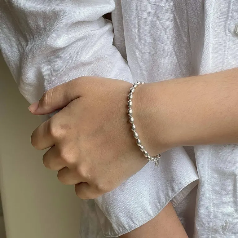 Jai Style Jai silver rice pearl bracelet large JAIF1
