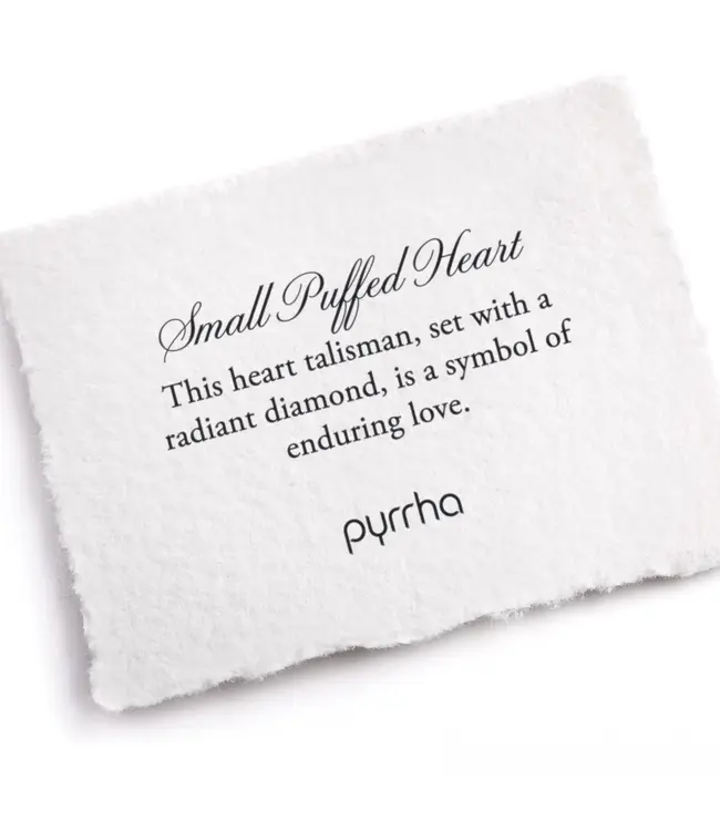 Pyrrha Small diamond set puffed heart 18"
