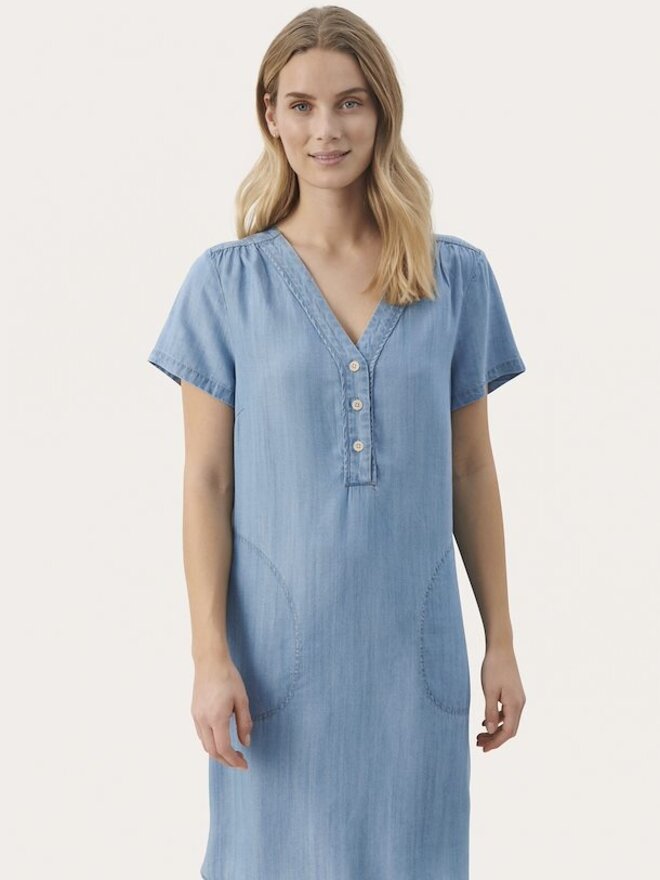 Velvet Ashleigh cotton gauze shirred dress - Crabapple Clothing
