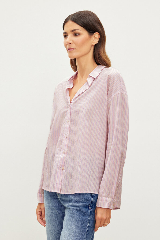 Velvet Velvet Ashlyn printed stripe button up