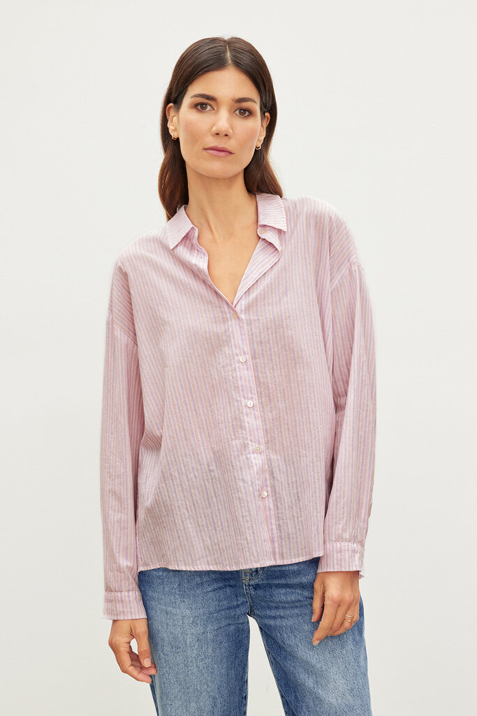 Velvet Velvet Ashlyn printed stripe button up