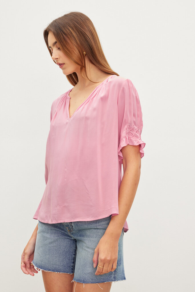 Velvet Velvet Calissa rayon challis s/s top