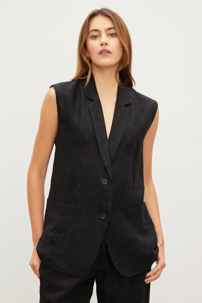 Velvet Velvet Bethan heavy linen vest