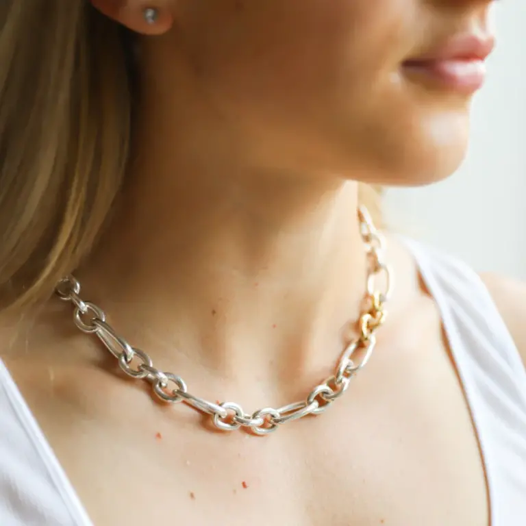 Jai Style Jai Sterling silver oval link necklace JAIS1