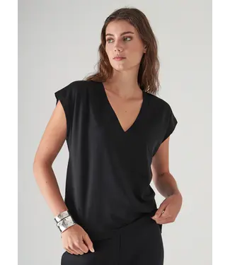 Patrick Assaraf Iconic vneck dolman tee