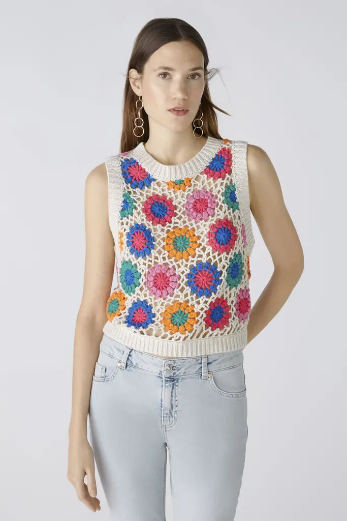 Oui Oui Crochet flower vest 87477