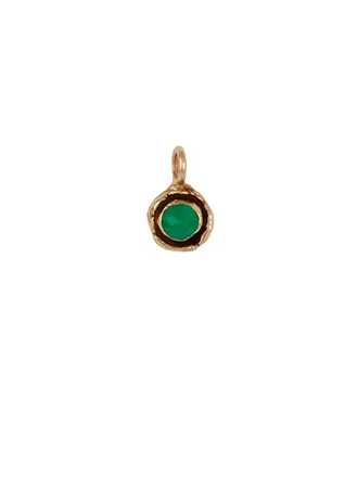 Pyrrha Green Onyx Faceted Talisman Charm