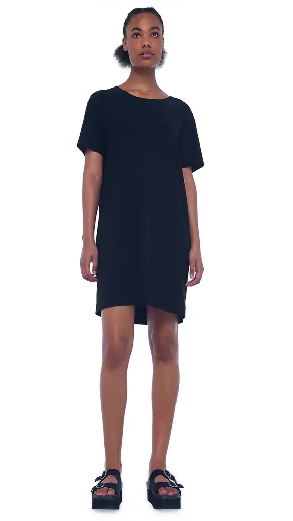 Norma Kamali Norma Kamali Short sleeve boxy dress KK4263PL105