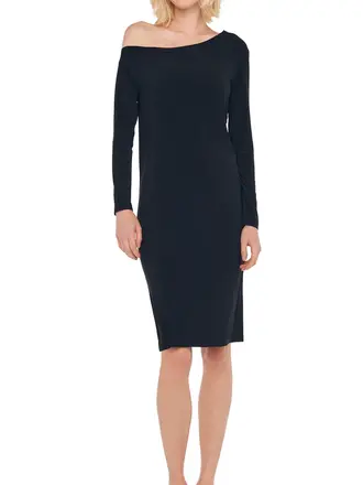 Norma Kamali Long sleeve drop shoulder dress