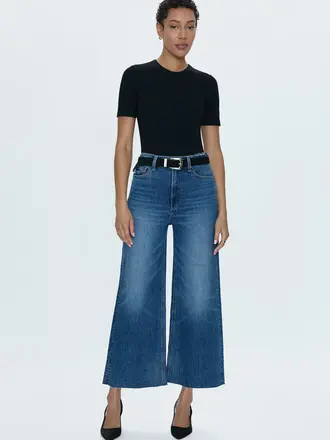Pistola Lana crop high rise wide leg