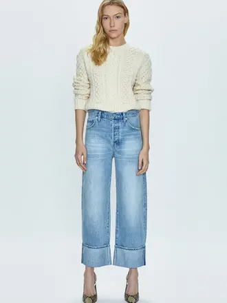 Pistola Ryder high rise cuffed straight jean