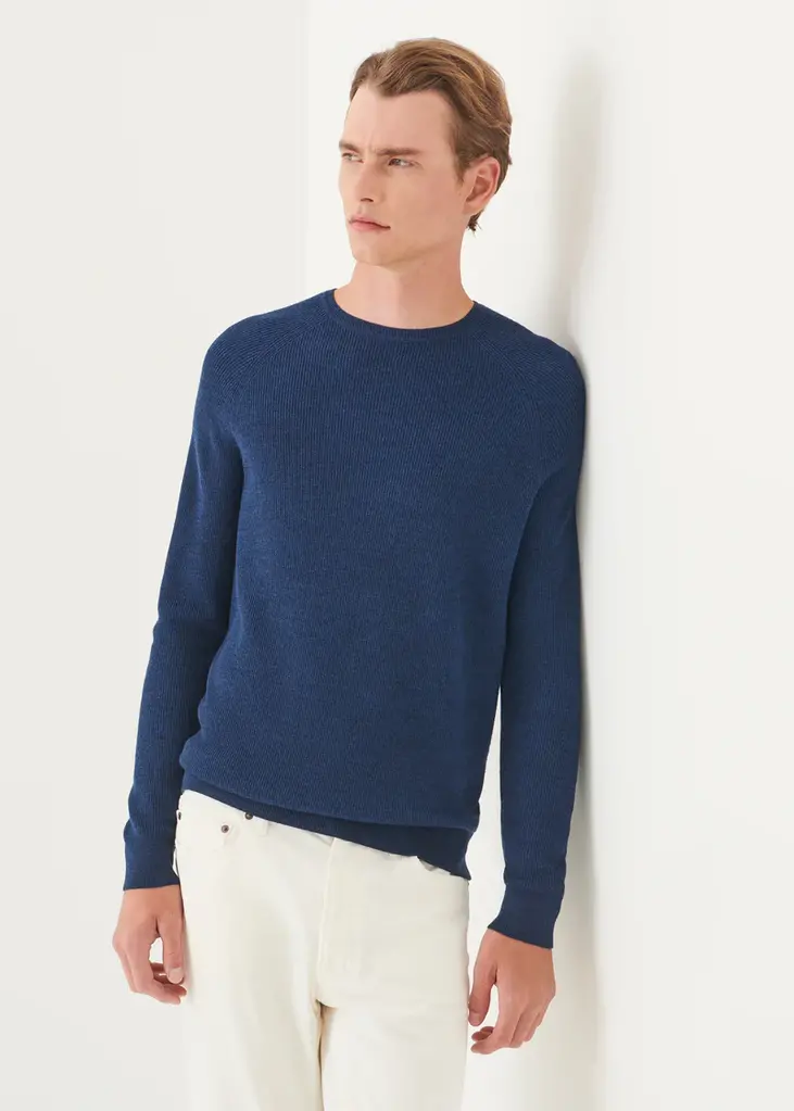 Patrick Assaraf Patrick Assaraf Men's Merino rib crew P112C37T