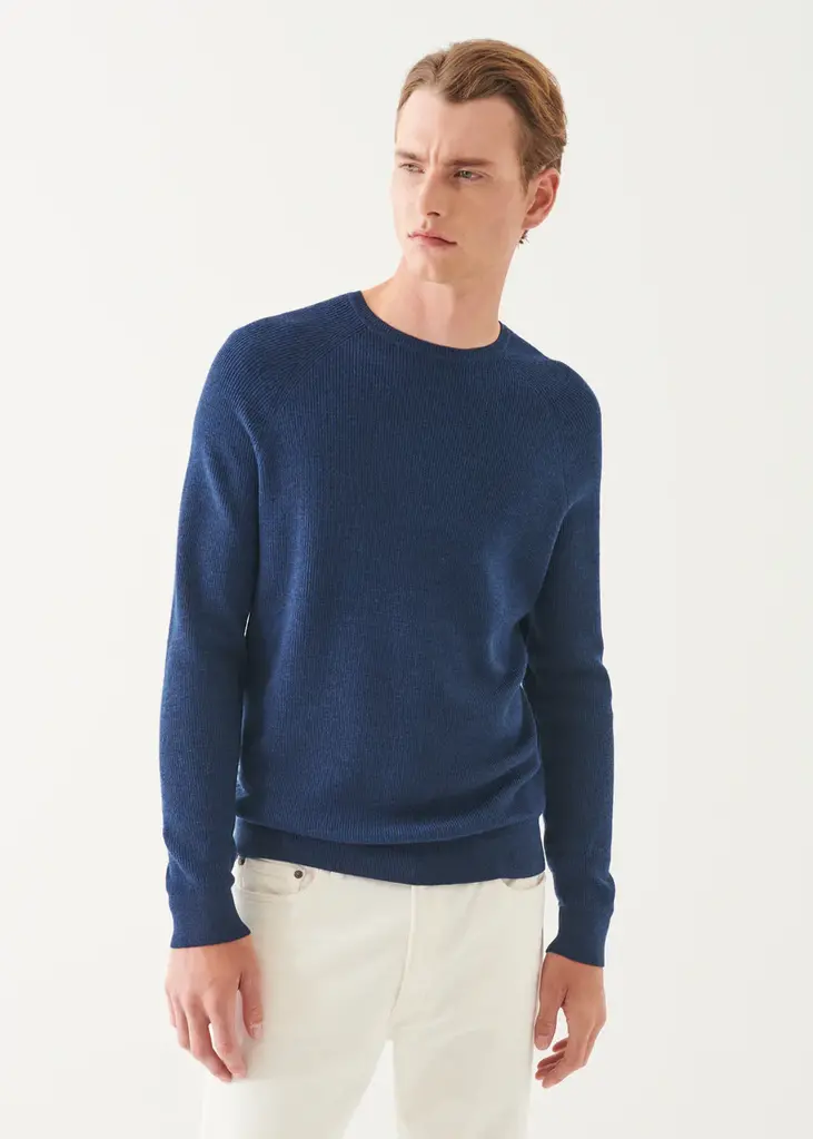 Patrick Assaraf Patrick Assaraf Men's Merino rib crew P112C37T
