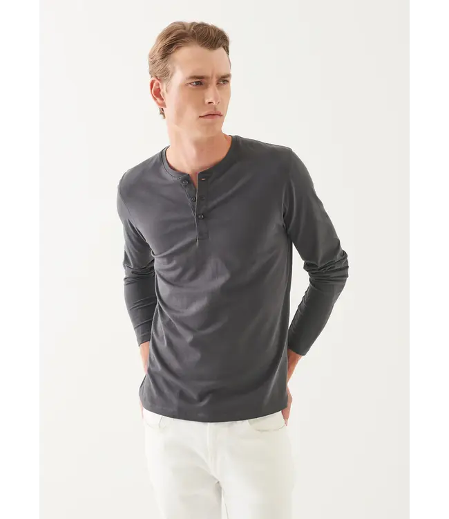 Patrick Assaraf Men's LS iconic stretch henley