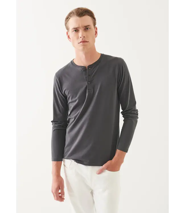 Patrick Assaraf Men's LS iconic stretch henley