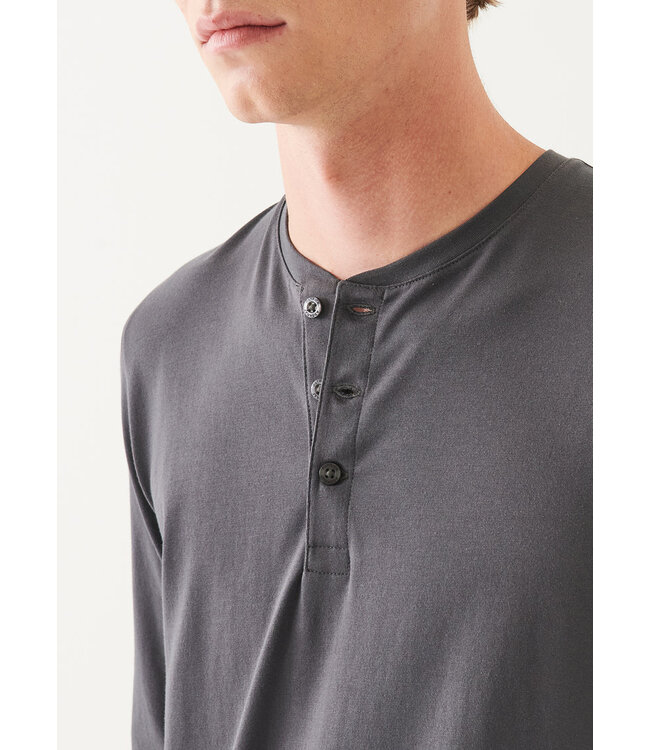 Patrick Assaraf Men's LS iconic stretch henley