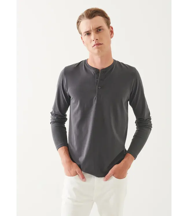 Patrick Assaraf Men's LS iconic stretch henley