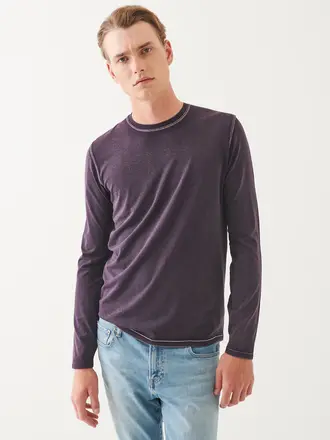 Patrick Assaraf LS pima vintage crew