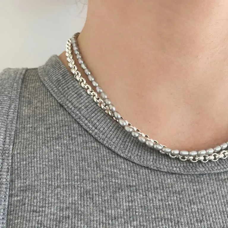 Jai Style Jai Grey pearl necklace