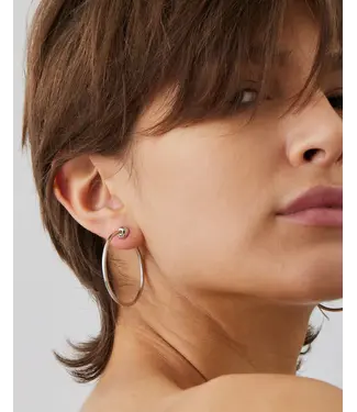 Jenny Bird Icon hoops small rhodium