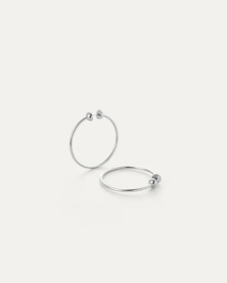 Jenny Bird Jenny Bird Icon hoops small rhodium JB3106-RH