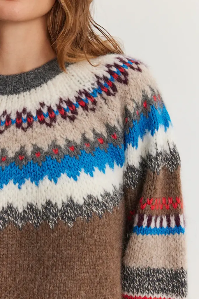 Velvet Velvet Kella colourful fairisle sweater