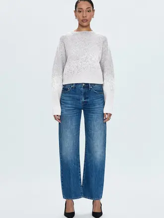 Pistola Lexi mid rise bowed straight jean