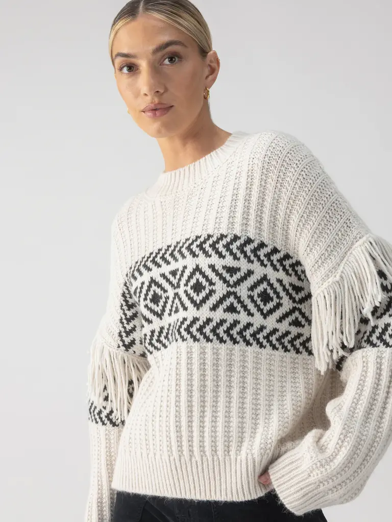 Sanctuary Sanctuary Artisan fringe sweater CW1440RA1X