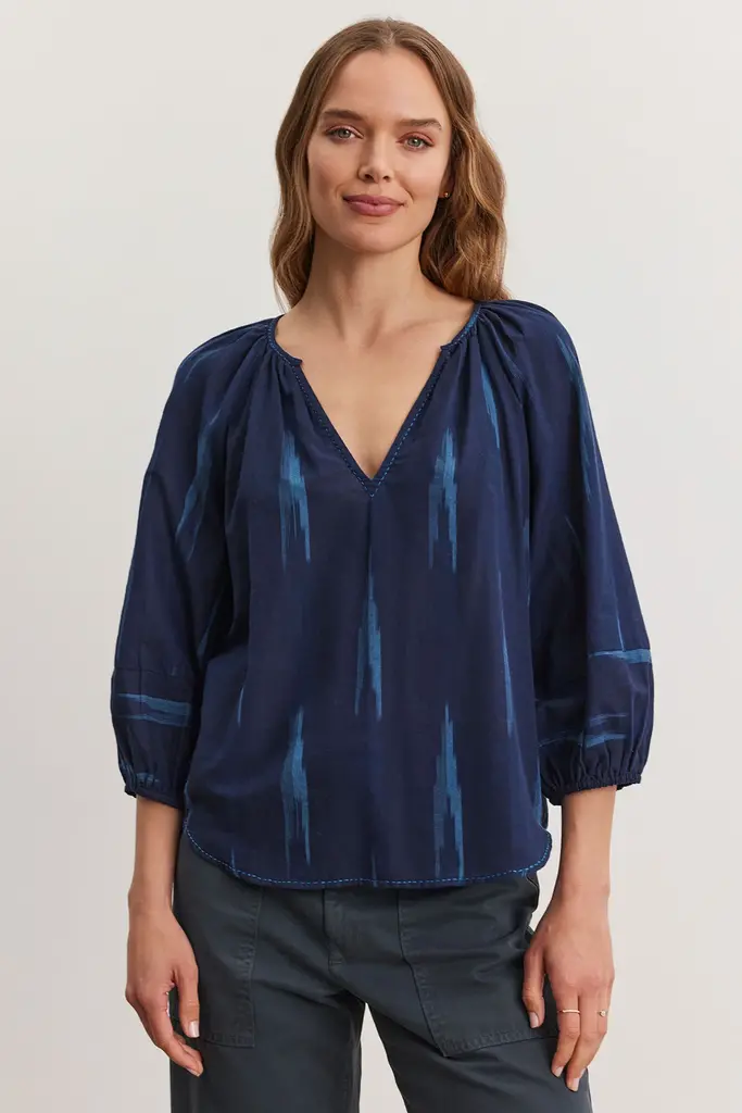 Velvet Velvet Skye Ikat weave top