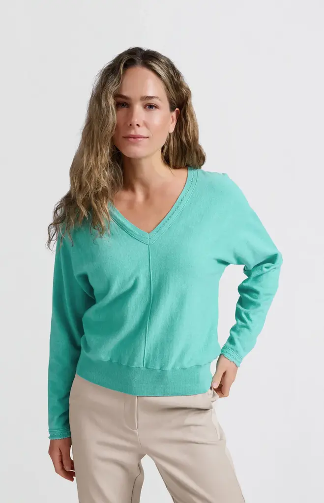 Yaya Yaya V-neck w/detail sweater 1000428