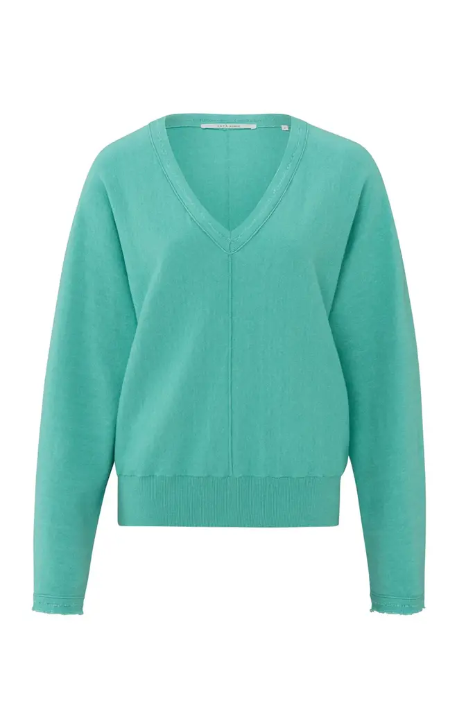 Yaya Yaya V-neck w/detail sweater 1000428