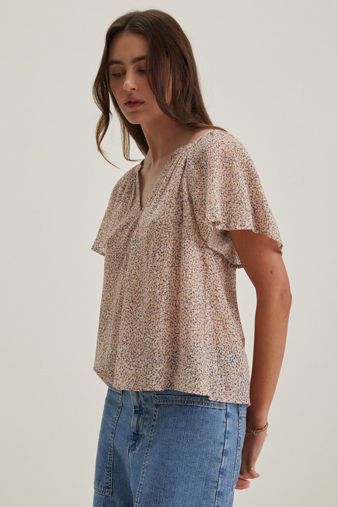 Velvet Velvet Park printed crinkle gauze top